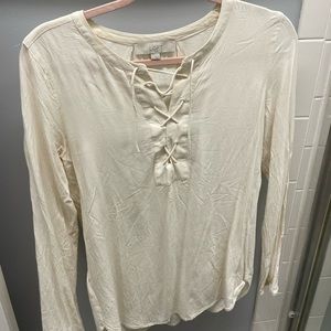 Loft lace up top